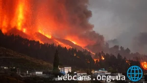 Cumbre Vieja volcano webcam, La Palma, Canary Islands