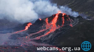 Geldingadalir volcano webcam, Iceland