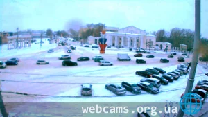 Online webcam on Gagarin square in Tver city, Russia