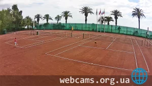 Webcam on tennis courts in Gagra