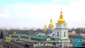 Webcam of St. Michael's Golden-Domed Cathedral in Kiev, Ukraine