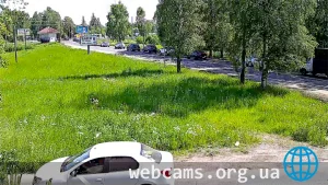 Веб-камера у перекрёстка Московского шоссе и Железнодорожной улицы, г. Пушкин