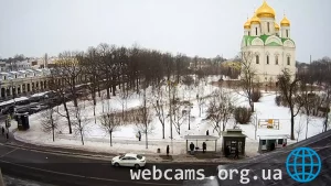 Веб-камера с видом на Соборную площадь и Екатерининский собор, г. Пушкин