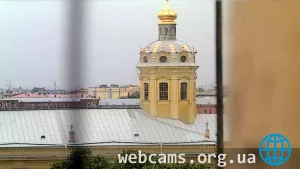 Веб-камера с видом на Петропавловский собор, Санкт-Петербург