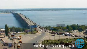 Веб-камера показывает мост «Саратов-Энгельс»